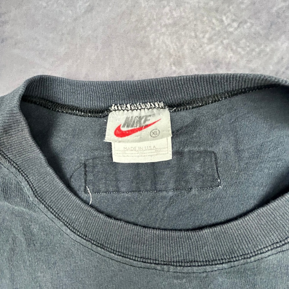 Vintage 90s Nike Air Jordan Muscle Tee Shirt XL Black Red Jumpman Made in USA - Picture 4 of 9